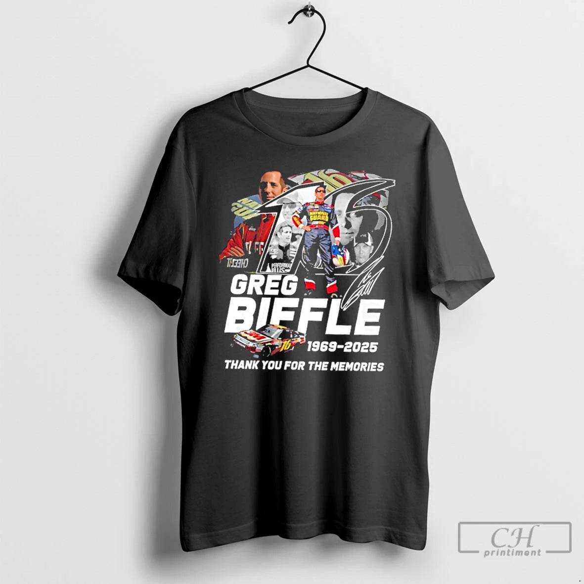Classic Greg Biffle 1969 2025 Thank You For The Memories Signature T-Shirts, Hoodie, Sweatshirt | InkThreadWorks.com