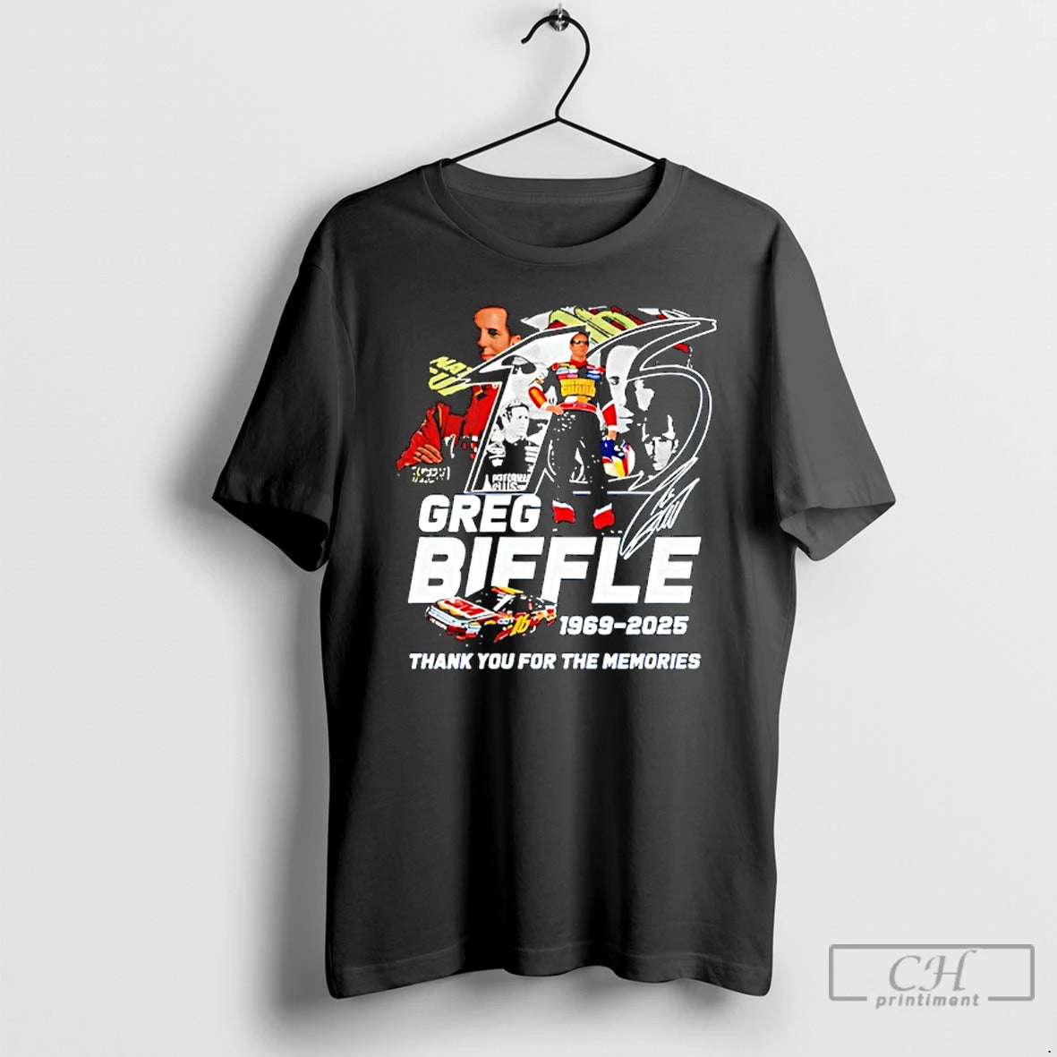 Classic Greg Biffle Thank You Memories 1969 2025 Signature T-Shirts, Hoodie, Sweatshirt