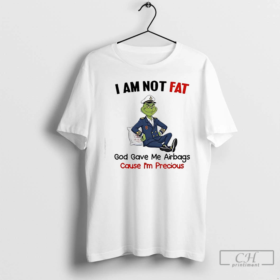 Classic Grinch Not Fat God Gave Me Airbags Cause Im Precious T-Shirts, Hoodie, Sweatshirt | InkThreadWorks.com