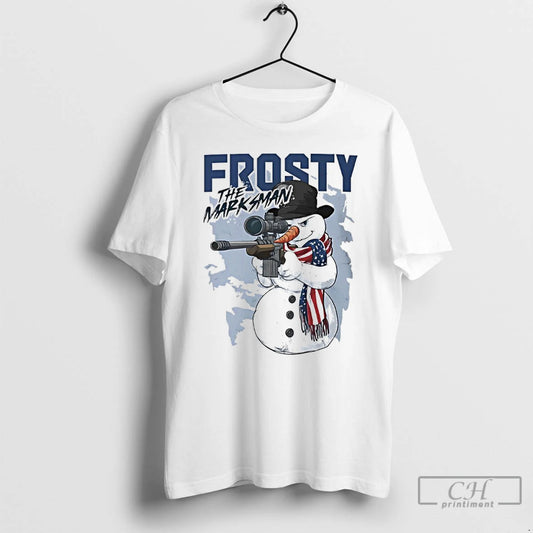 Classic Gun Snowman Frosty The Marksman T-Shirts, Hoodie, Sweatshirt | InkThreadWorks.com