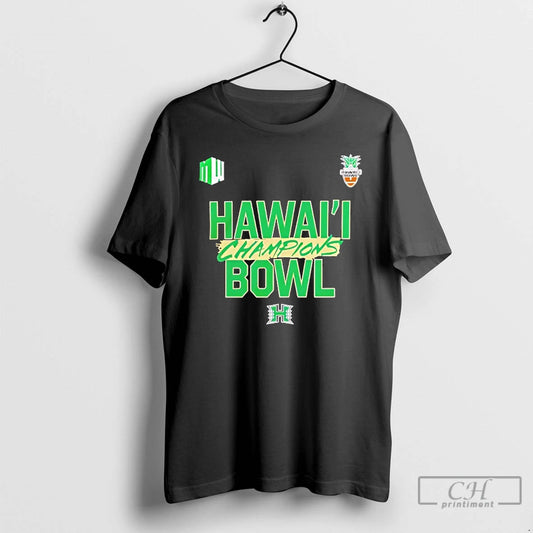 Classic Hawaii Rainbow Warriors 2025 Hawaii Bowl Champions Logo T-Shirts, Hoodie, Sweatshirt | InkThreadWorks.com