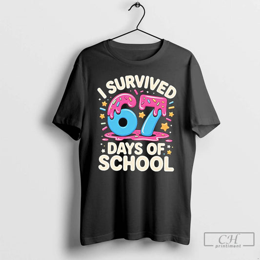 Classic I Survived 67 Days Of School Funny Meme Teacher T-Shirts, Hoodie, Sweatshirt | InkThreadWorks.com