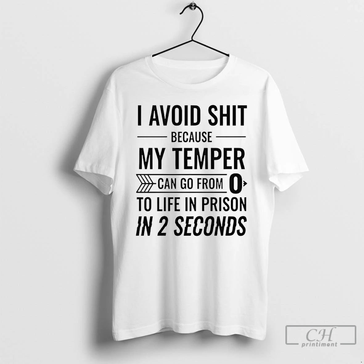 Classic I Avoid Shit Because My Temper Can Go From To Life In Prison In T-Shirts, Hoodie, Sweatshirt | InkThreadWorks.com