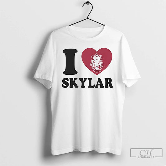 Classic I Love Skylar Ellison Heart Arkansas Razorbacks T-Shirts, Hoodie, Sweatshirt | InkThreadWorks.com