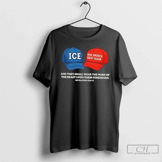 Classic Ice X Maga Craps Hats And They Shall Wear The Mark Of The Beast T-Shirts, Hoodie, Sweatshirt | InkThreadWorks.com