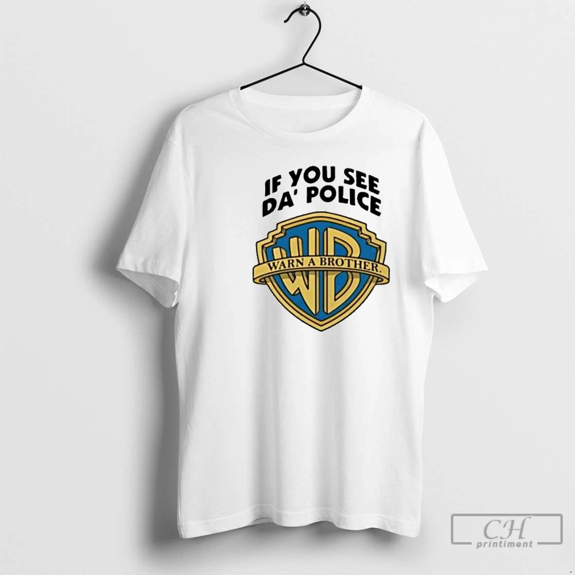 Classic If You See Da Police Warn A Brother Circle White T-Shirts, Hoodie, Sweatshirt | InkThreadWorks.com