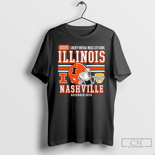 Classic Illinois Fighting Illini Football 2025 Music City Bowl T-Shirts, Hoodie, Sweatshirt | InkThreadWorks.com