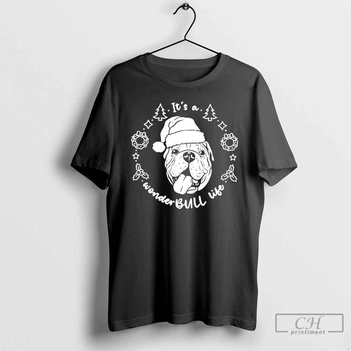 Classic Its A Wonder Bull Life Bulldog Santa T-Shirts, Hoodie, Sweatshirt | InkThreadWorks.com