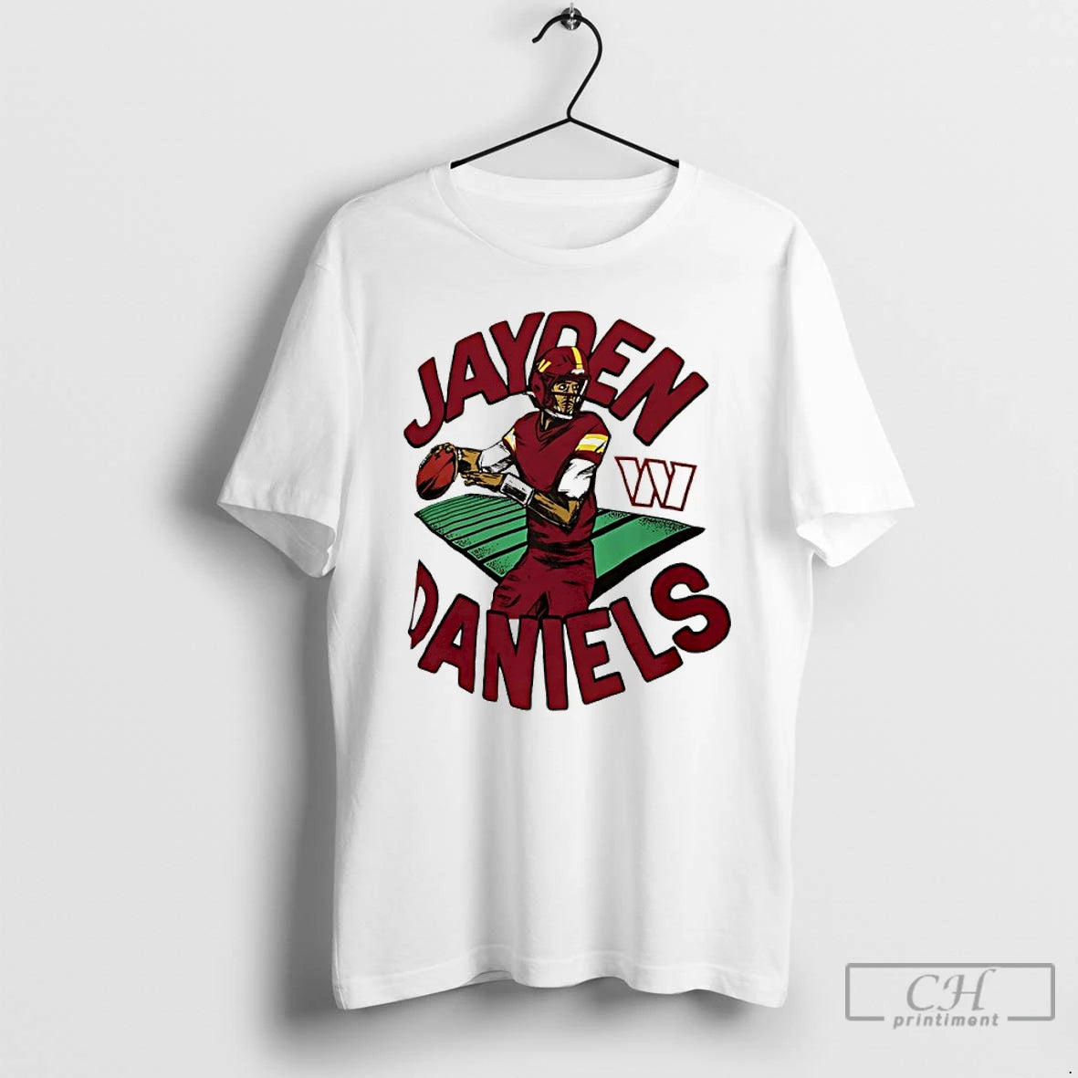 Classic Jayden Daniels Washington Commanders Caricature Player Vintage T-Shirts, Hoodie, Sweatshirt | InkThreadWorks.com