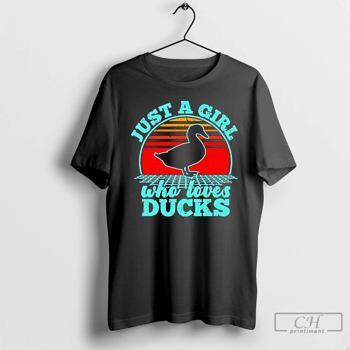 Classic Just A Girl Who Loves Ducks Sunset T-Shirts, Hoodie, Sweatshirt | InkThreadWorks.com