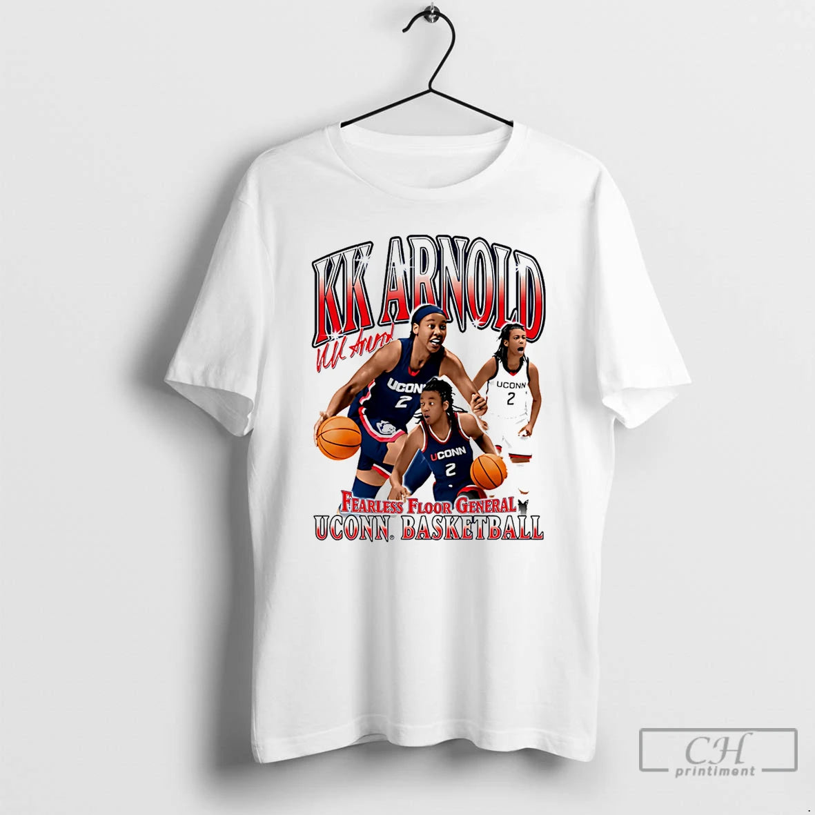 Classic Kk Arnold Uconn Huskies Fearless Floor General Graphic