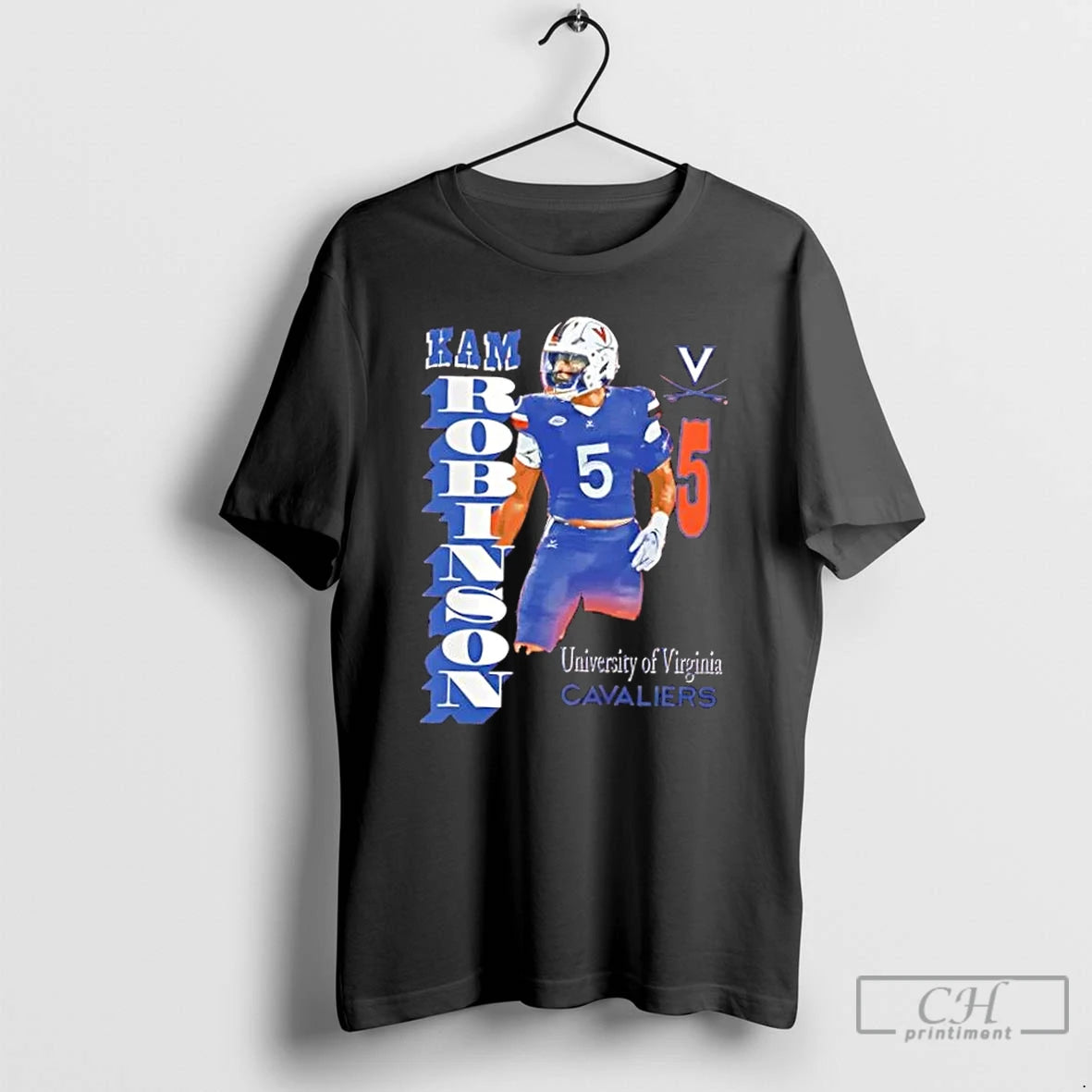 Classic Kam Robinson Virginia Cavaliers Portrait T-Shirts, Hoodie, Sweatshirt | InkThreadWorks.com