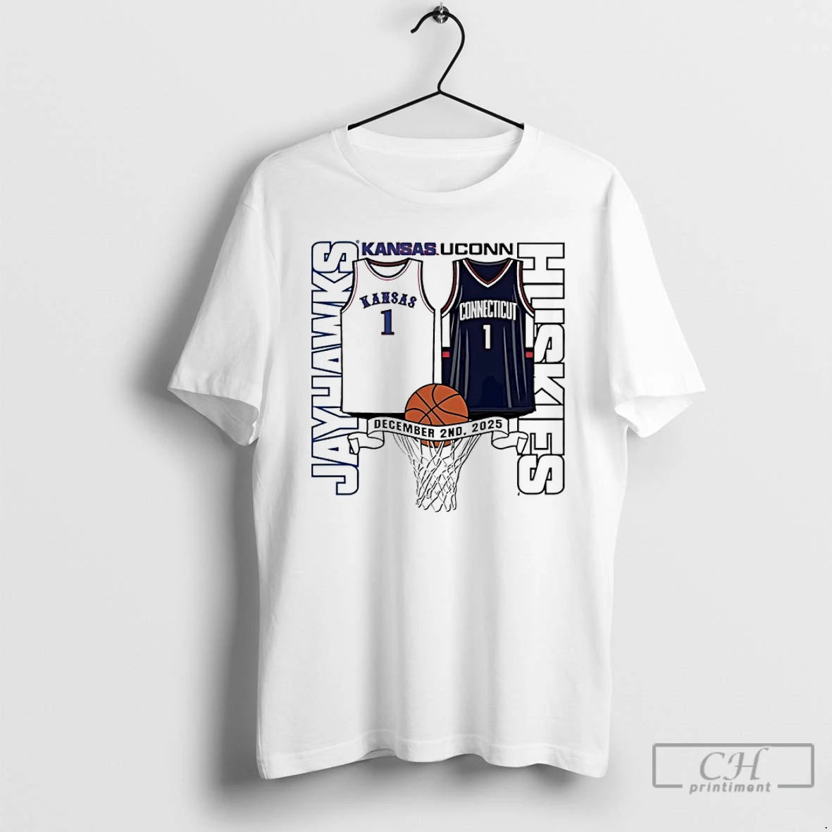 Classic Kansas Jayhawks Vs Uconn Huskies 2025 Basketball T-Shirts, Hoodie, Sweatshirt