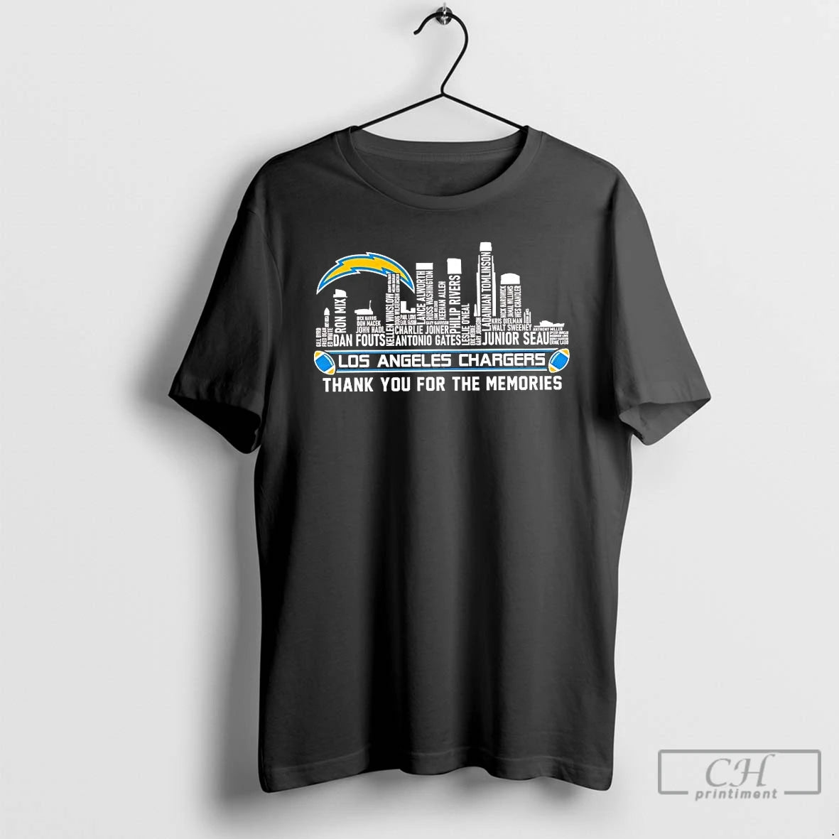Classic Los Angeles Chargers Thank You For The Memories T-Shirts, Hoodie, Sweatshirt | InkThreadWorks.com