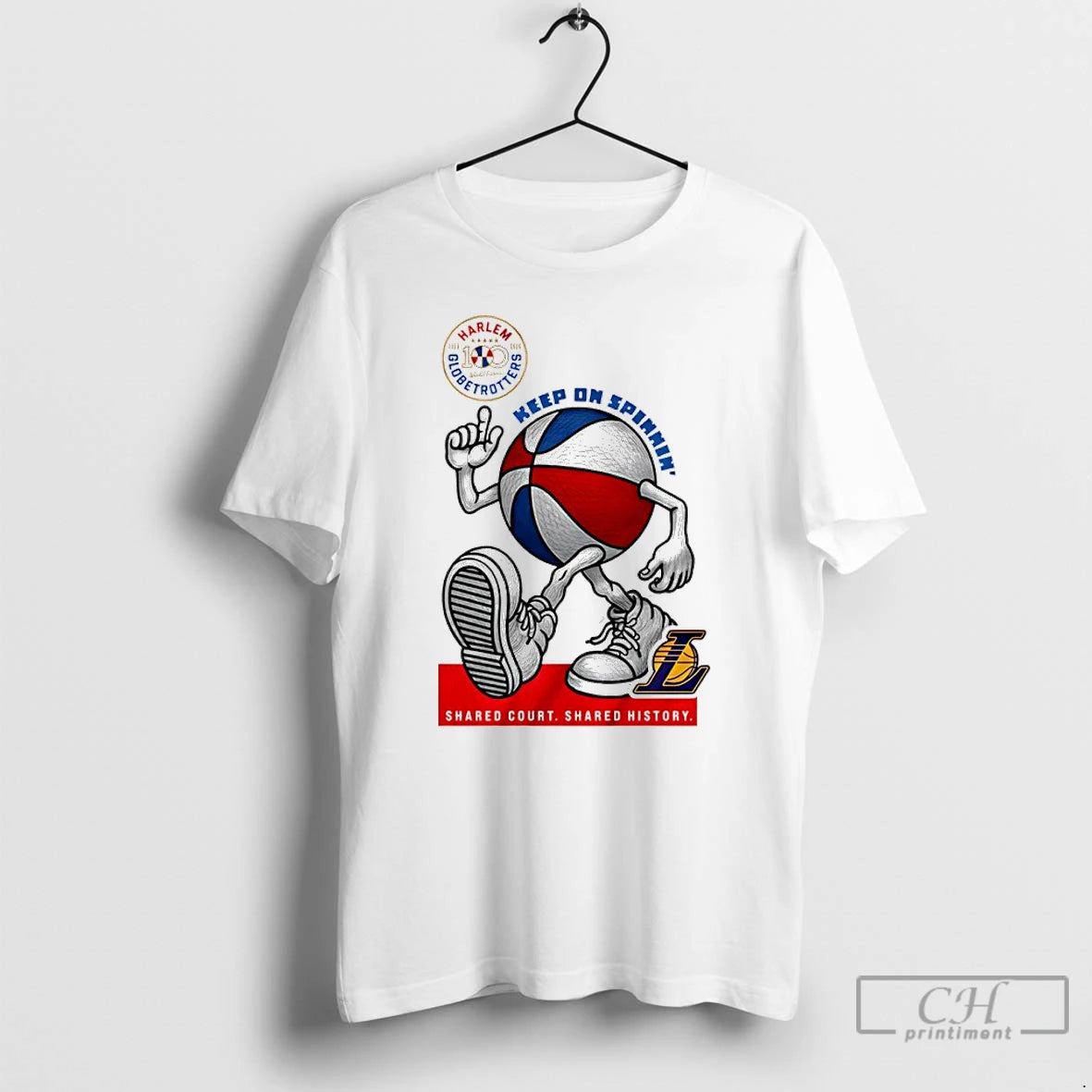 Classic Los Angeles Lakers X Harlem Globetrotters Keep Spinning 2026 T-Shirts, Hoodie, Sweatshirt