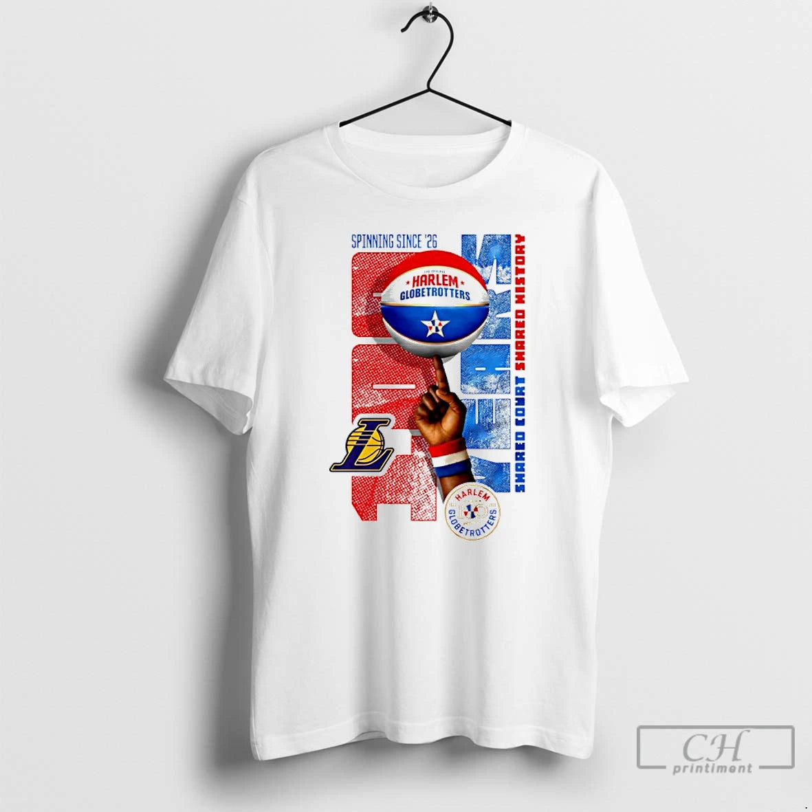 Classic Los Angeles Lakers X Harlem Globetrotters Spinning Since 26 T-Shirts, Hoodie, Sweatshirt