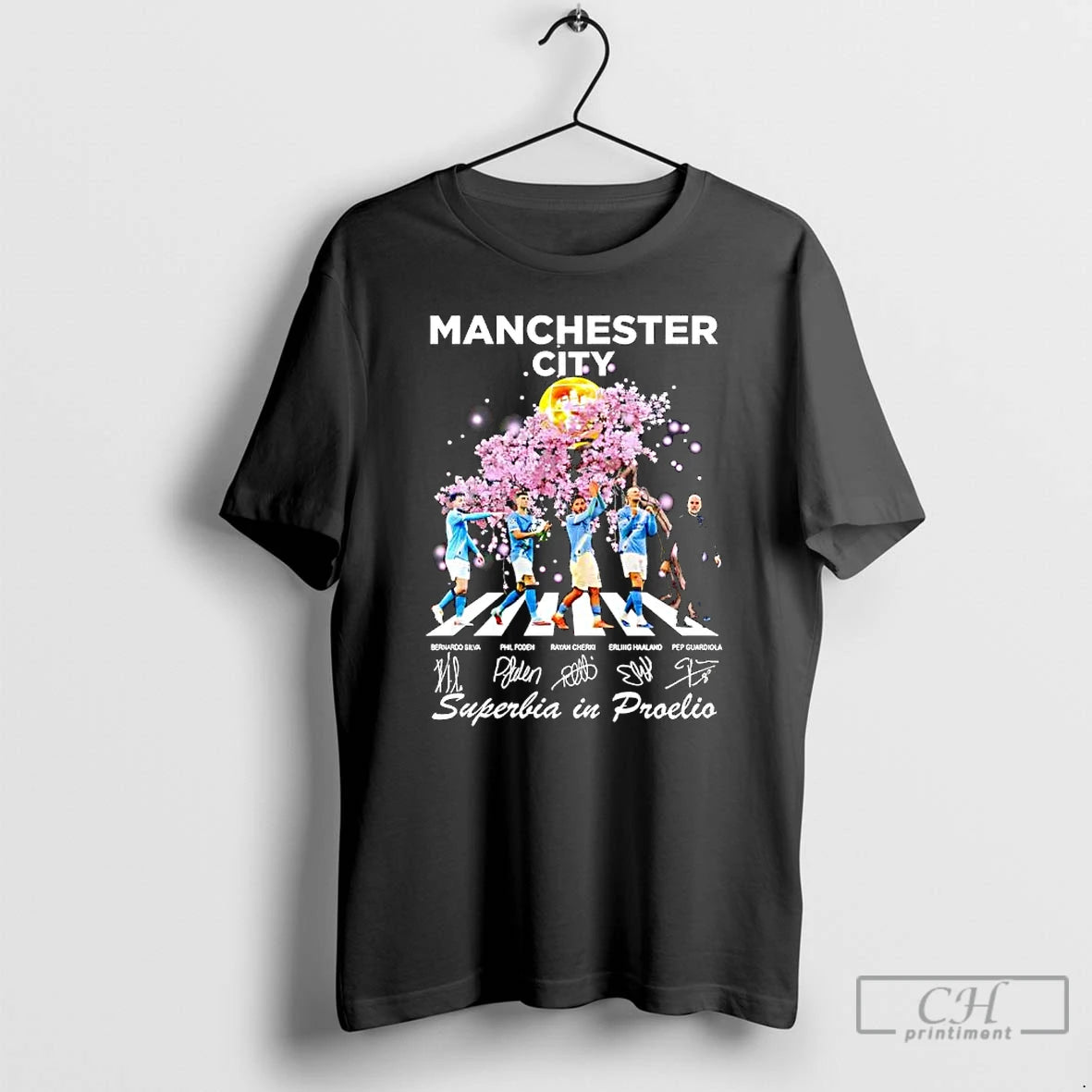 Classic Manchester City Fc Plen Superbia In Proelio Signatures T-Shirts, Hoodie, Sweatshirt | InkThreadWorks.com