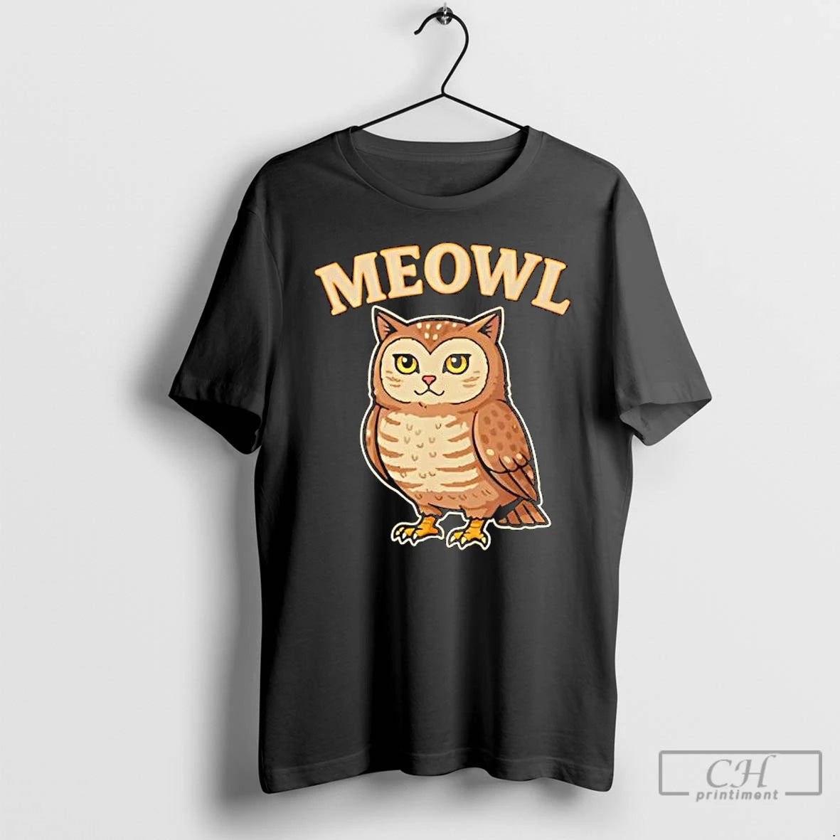 Classic Meowl Funny Meow Cat Owl Brainrot Meme T-Shirts, Hoodie, Sweatshirt | InkThreadWorks.com