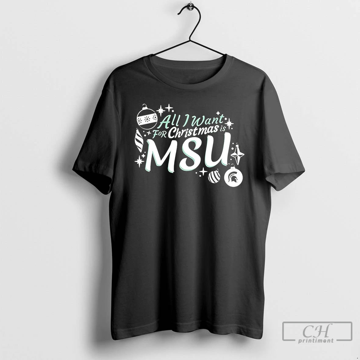 Classic Michigan State Spartans All I Want For Christmas T-Shirts, Hoodie, Sweatshirt | InkThreadWorks.com