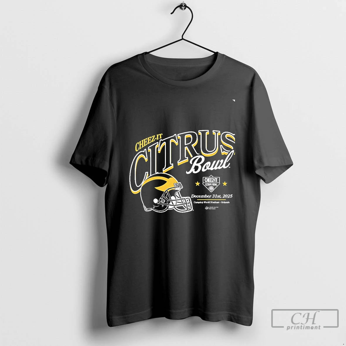Classic Michigan Wolverines 2025 Cheez It Citrus Bowl Helmet Chriast T-Shirts, Hoodie, Sweatshirt | InkThreadWorks.com