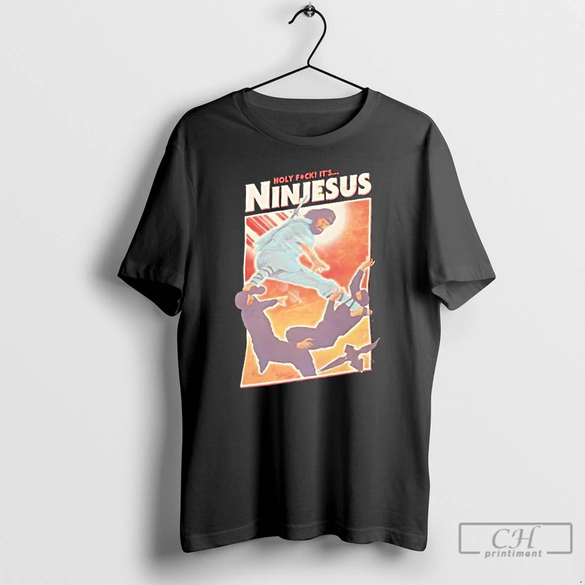 Classic Ninjesus Holy Fuck Parody Funny Adult T-Shirts, Hoodie, Sweatshirt | InkThreadWorks.com