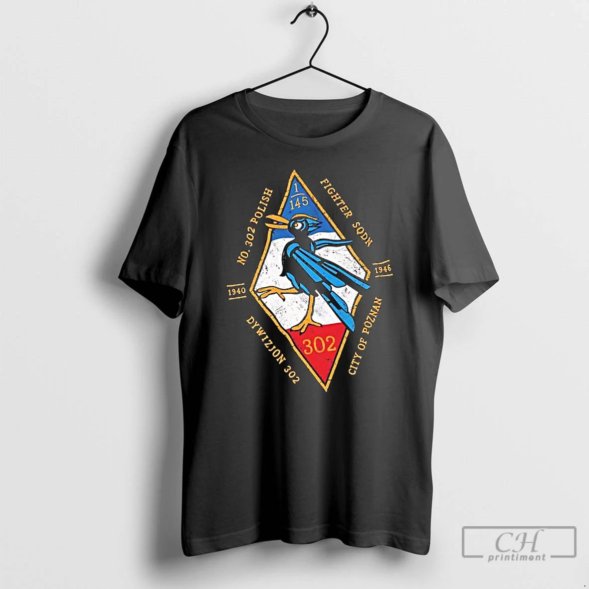 Classic No 302 City Of Poznan Polish Fighter Squadron T-Shirts, Hoodie, Sweatshirt | InkThreadWorks.com