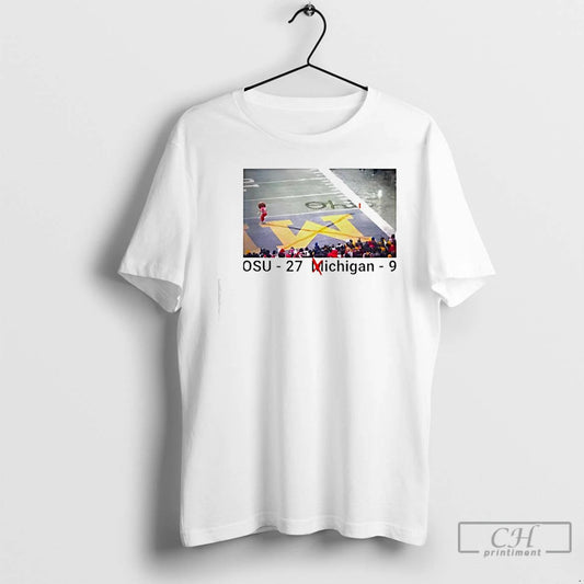 Classic Ohio 27 Vs Michigan 9 Score Rivalry Stadium T-Shirts, Hoodie, Sweatshirt | InkThreadWorks.com