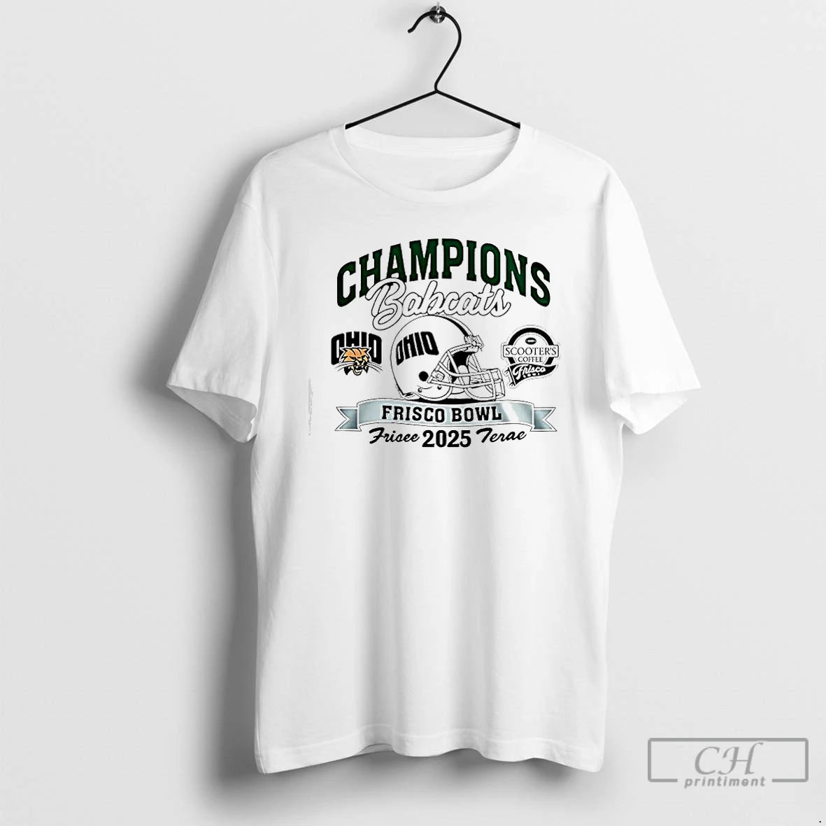 Classic Ohio Bobcats Frisco Bowl Champions 2025 Helmet T-Shirts, Hoodie, Sweatshirt | InkThreadWorks.com