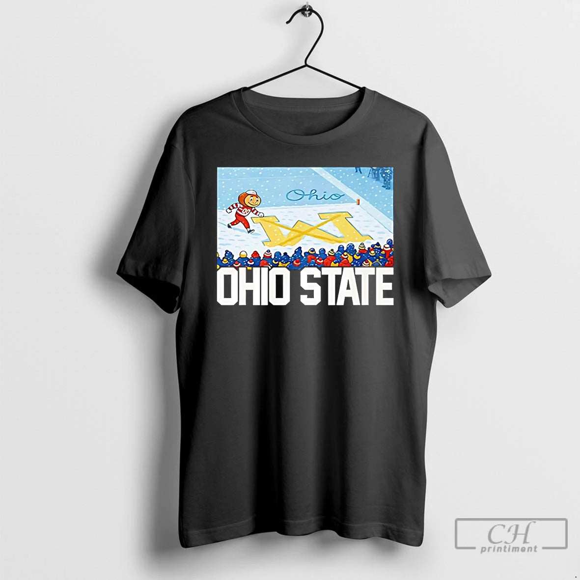 Classic Ohio Vs Michigan Rivalry Script Ohio On Big M T-Shirts, Hoodie, Sweatshirt | InkThreadWorks.com