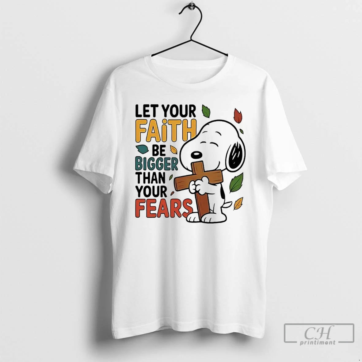 Classic Peanuts Cross Let Your Faith Be Bigger Than Your Fears T-Shirts, Hoodie, Sweatshirt | InkThreadWorks.com
