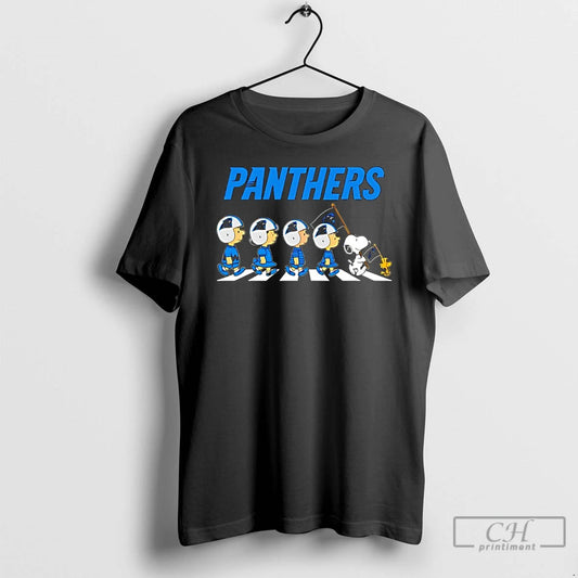 Classic Peanuts X Carolina Panthers Football Flag Walking T-Shirts, Hoodie, Sweatshirt | InkThreadWorks.com