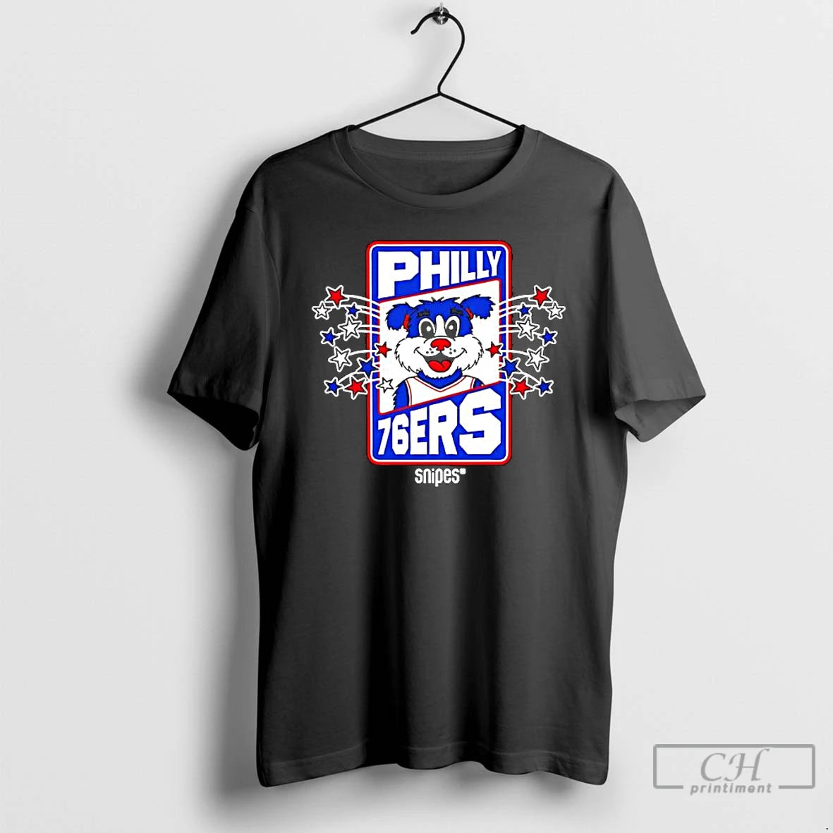 Classic Philadelphia 76ers Snipes Mascot Franklin The Dog T-Shirts, Hoodie, Sweatshirt | InkThreadWorks.com