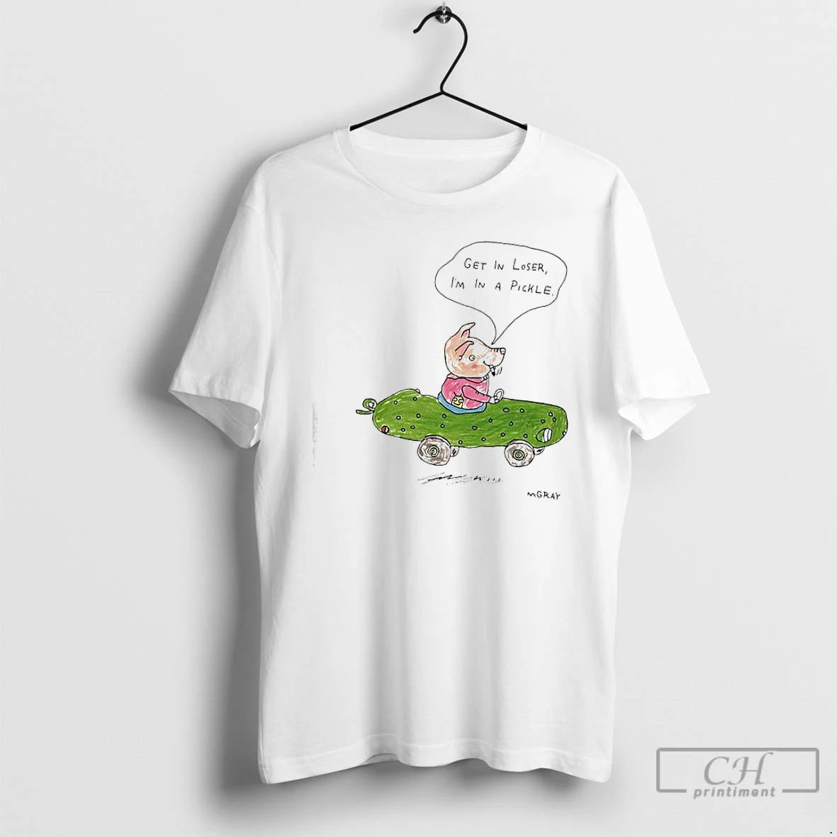 Classic Pig Pickle Car Get In Loser Im In A Pickle T-Shirts, Hoodie, Sweatshirt | InkThreadWorks.com