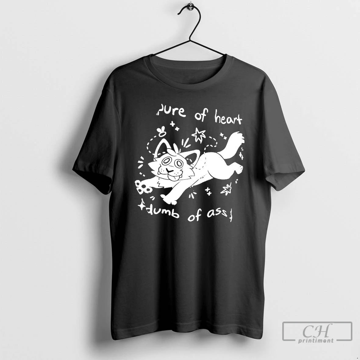 Classic Pure Of Heart Dumb Of Ass Cat Graphic T-Shirts, Hoodie, Sweatshirt | InkThreadWorks.com
