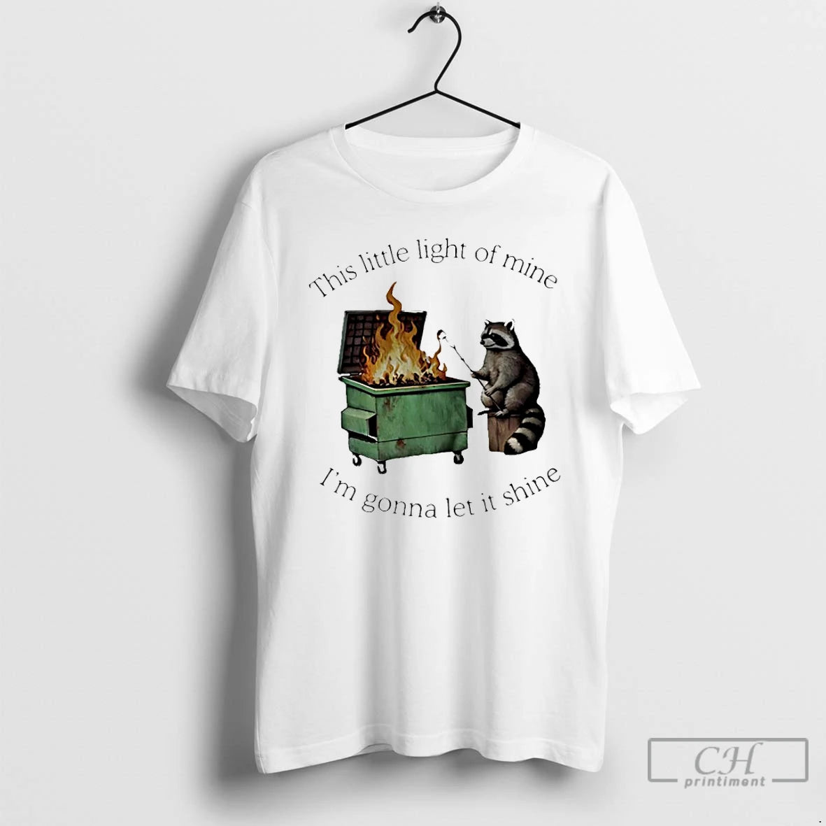 Classic Raccoon This Little Light Of Mine Im Gonna Let It Shine T Shirts Sweater Hoodie, Sweatshirt | InkThreadWorks.com
