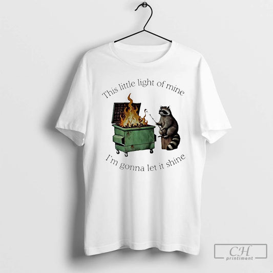 Classic Raccoon This Little Light Of Mine Im Gonna Let It Shine T Shirts Sweater Hoodie, Sweatshirt | InkThreadWorks.com