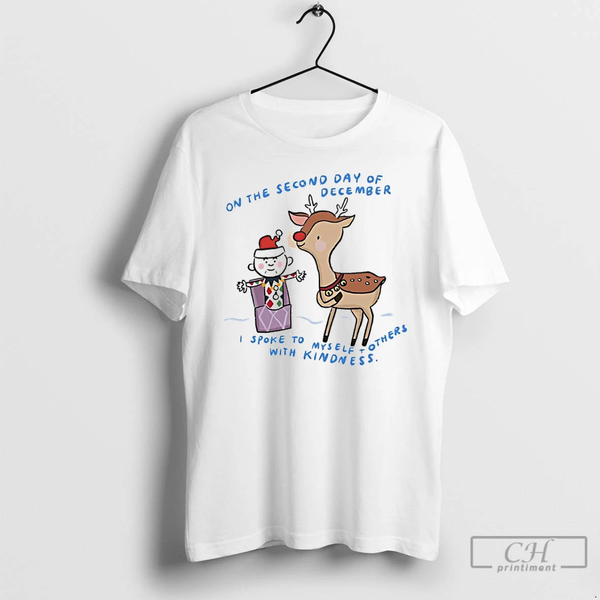 Classic Reindeer And Elf Christmas On The Second Day Of December I Spoke To Myself T-Shirts, Hoodie, Sweatshirt