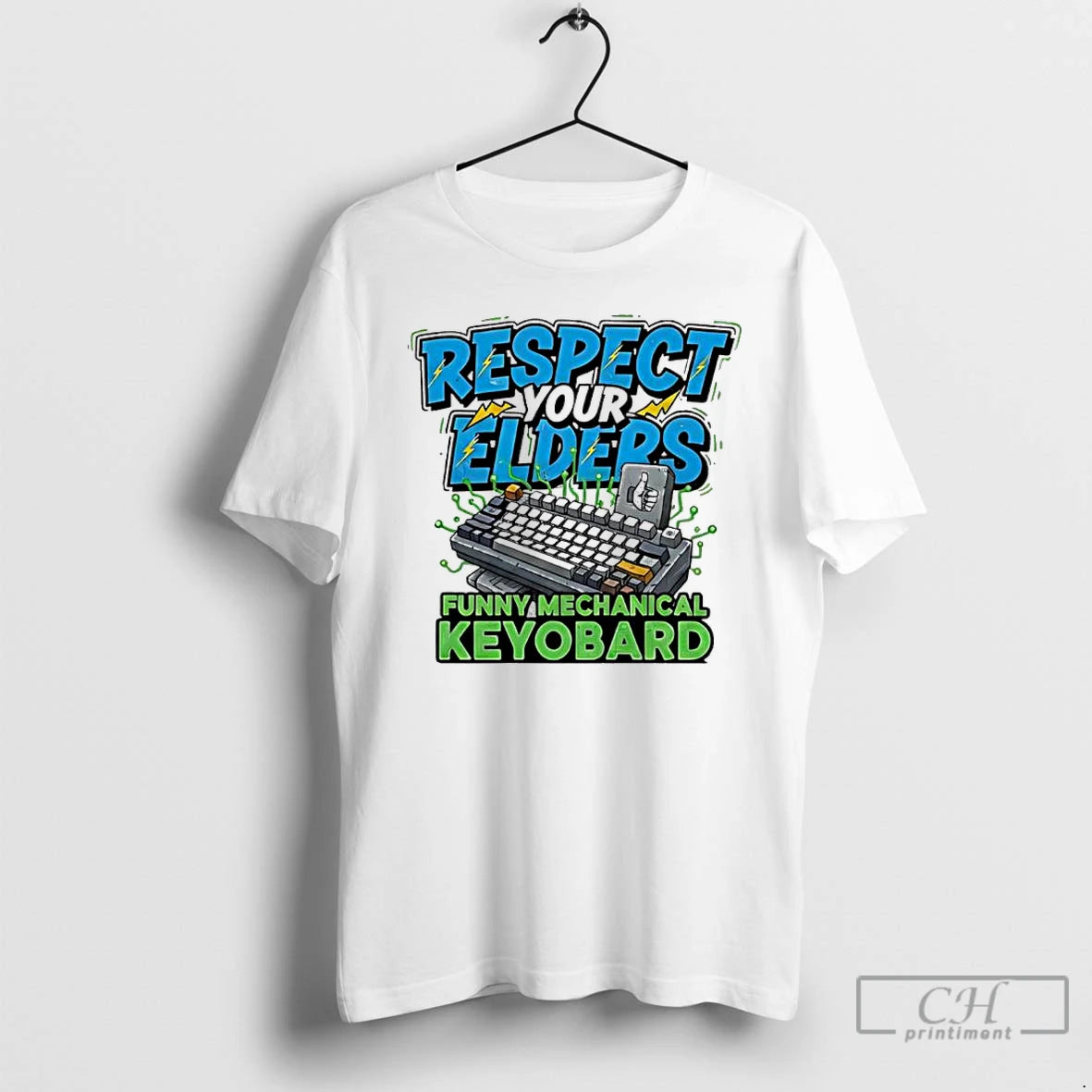 Classic Respect Your Elders Funny Mechanical Keyboard Nerd T-Shirts, Hoodie, Sweatshirt | InkThreadWorks.com