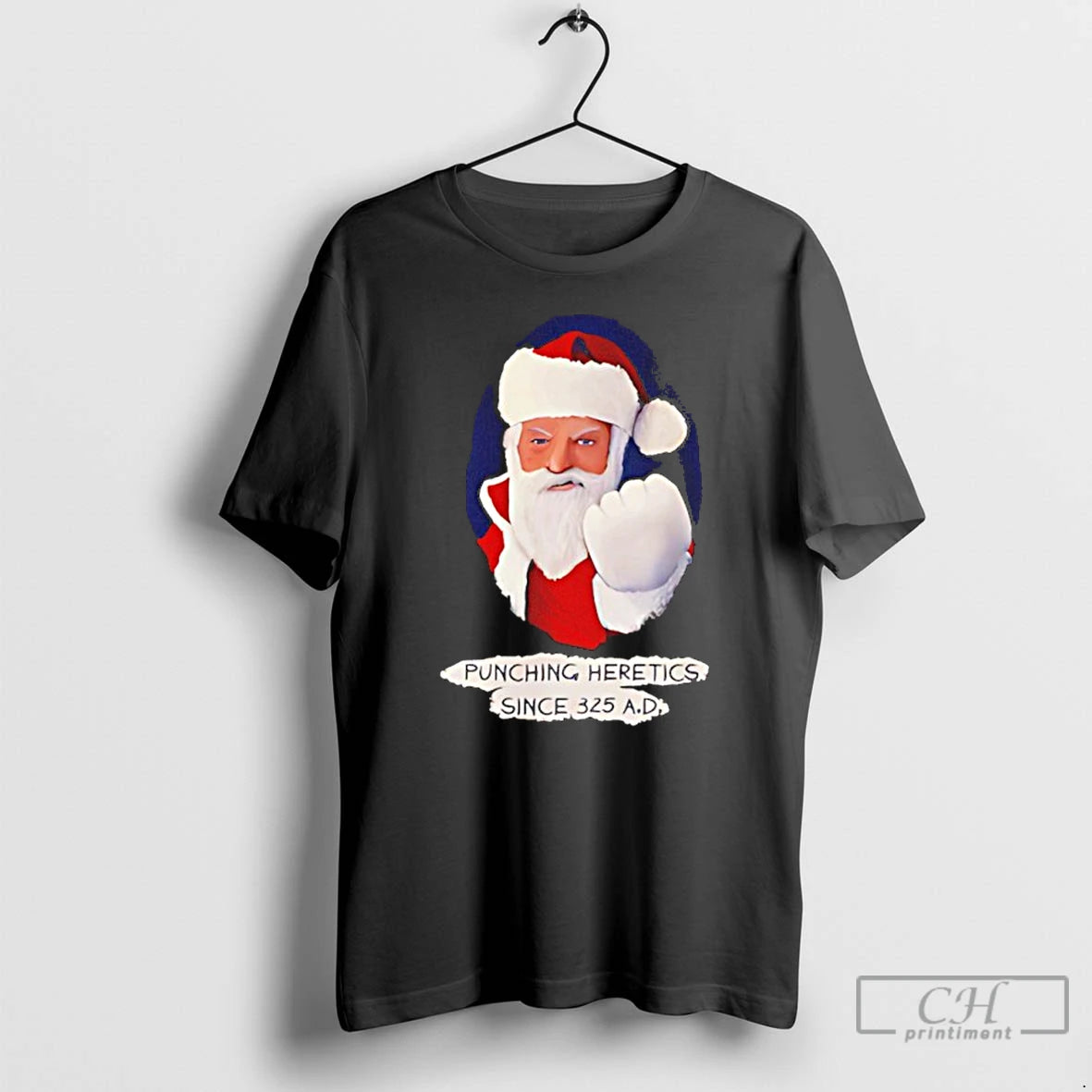 Classic Santa Punching Heretics Since 325 Ad Christmas T-Shirts, Hoodie, Sweatshirt | InkThreadWorks.com