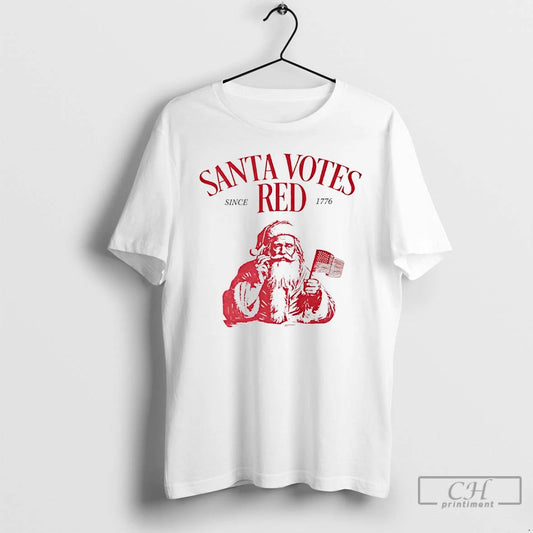 Classic Santa Votes Red Since 1776 Christmas T-Shirts, Hoodie, Sweatshirt | InkThreadWorks.com