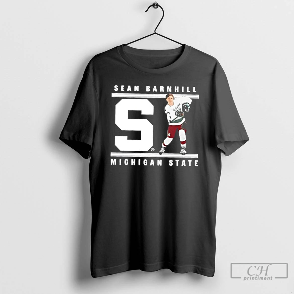 Classic Sean Barnhill Michigan State Forest Green Letter T-Shirts, Hoodie, Sweatshirt | InkThreadWorks.com