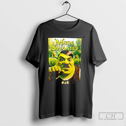 Classic Shrek Adolf Hitler Mein Swampf Cartoon Graphic T-Shirts, Hoodie, Sweatshirt | InkThreadWorks.com