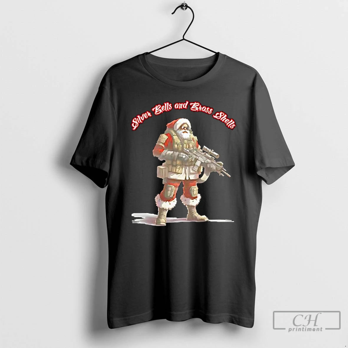 Classic Silver Bells And Brass Shells Santa Christmas T-Shirts, Hoodie, Sweatshirt | InkThreadWorks.com