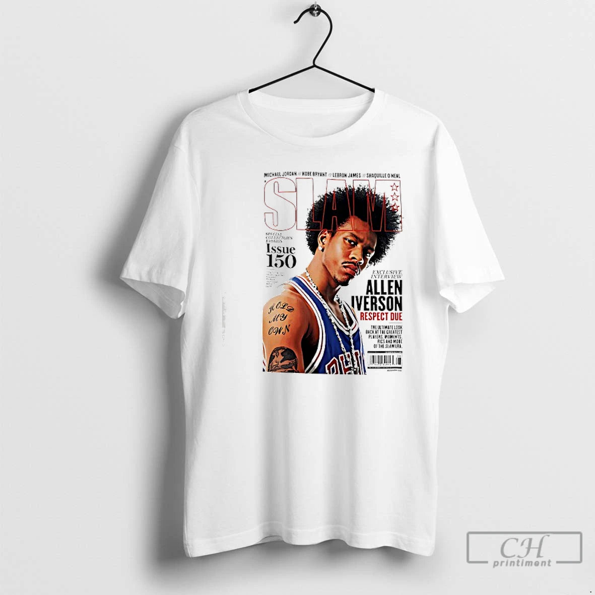 Classic Slam Philadelphia 76ers Allen Iverson Respect Due Issue 150 T-Shirts, Hoodie, Sweatshirt | InkThreadWorks.com