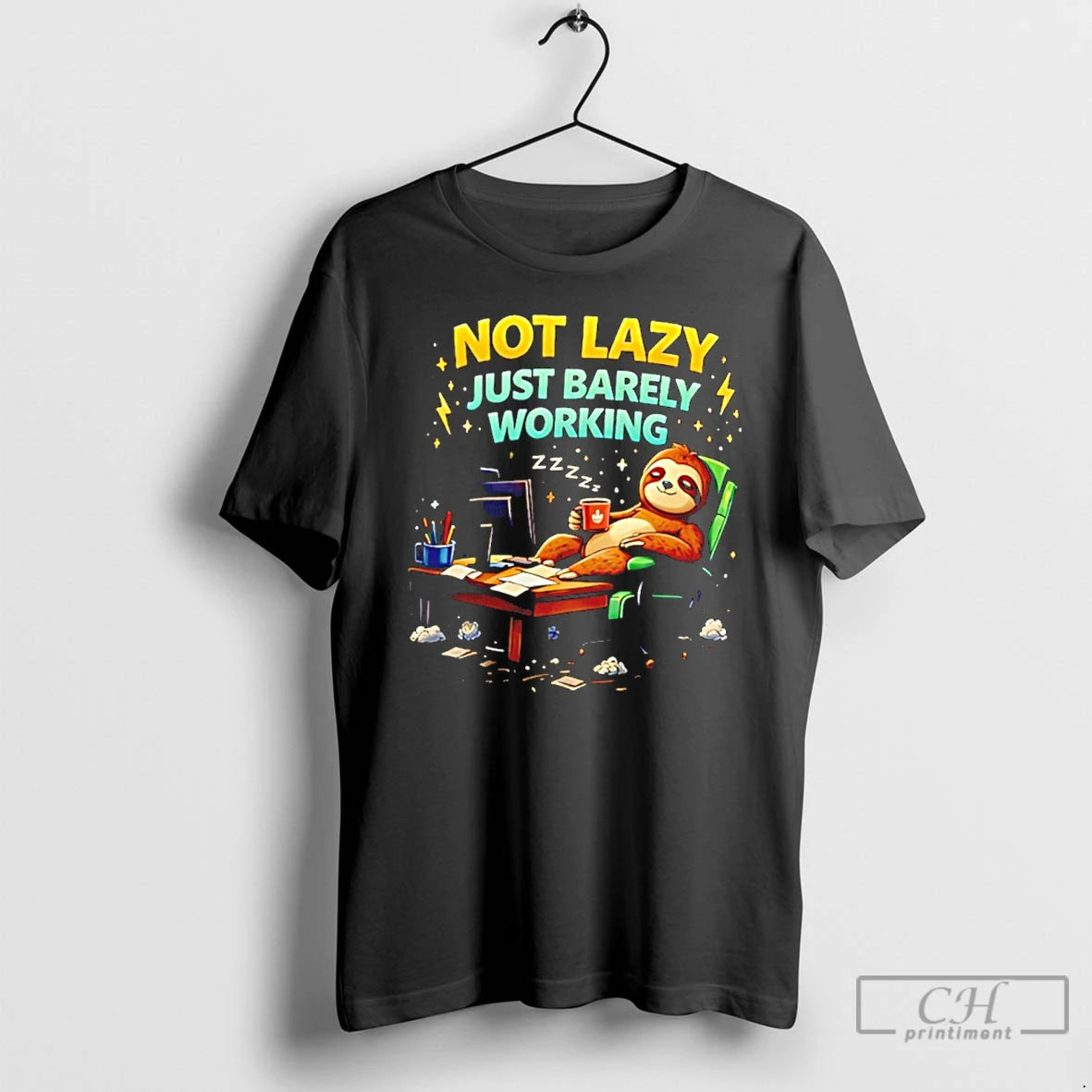 Classic Sloth Not Lazy Just Barely Working T-Shirts, Hoodie, Sweatshirt | InkThreadWorks.com