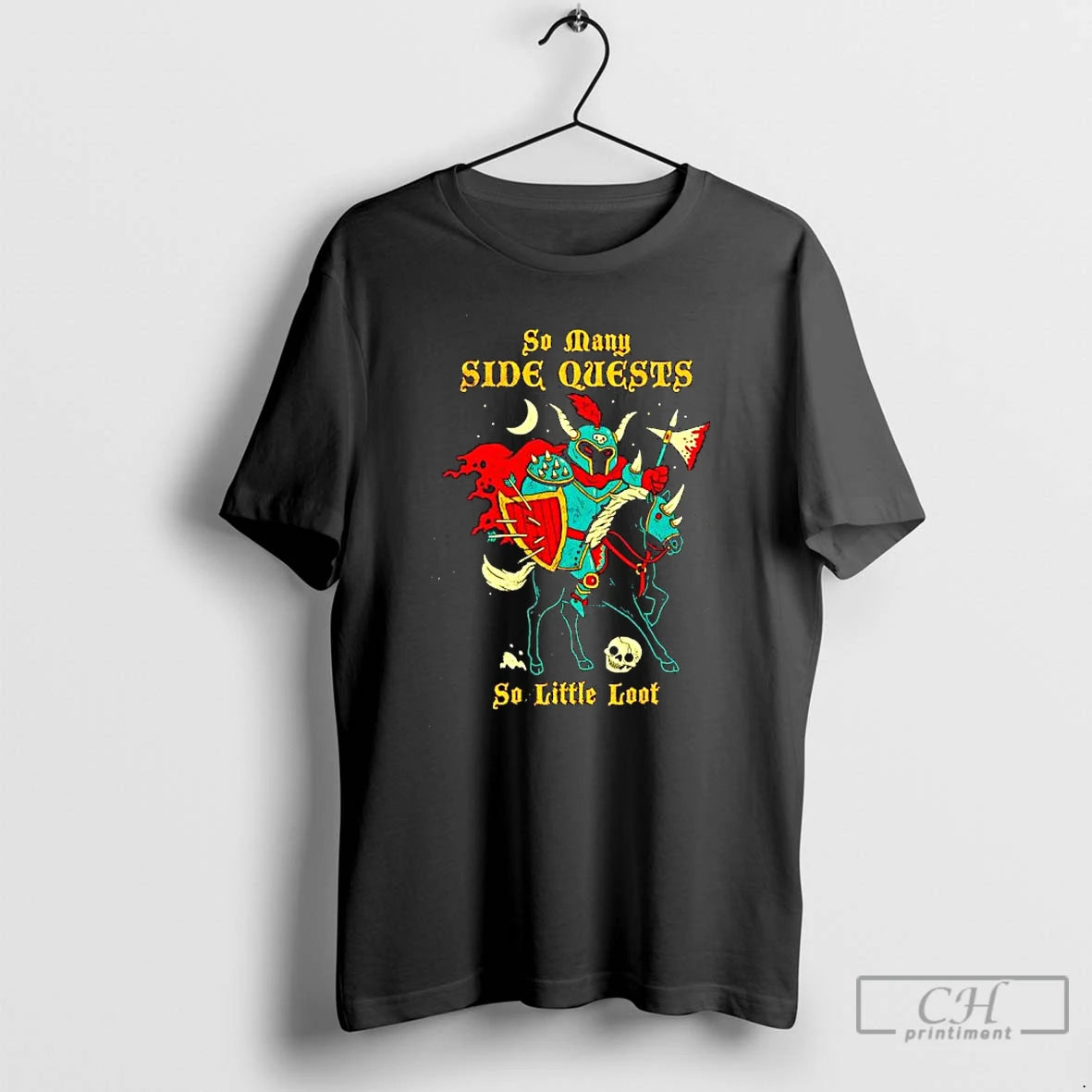 Classic So Many Side Quests So Little Loot Graphic T-Shirts, Hoodie, Sweatshirt | InkThreadWorks.com