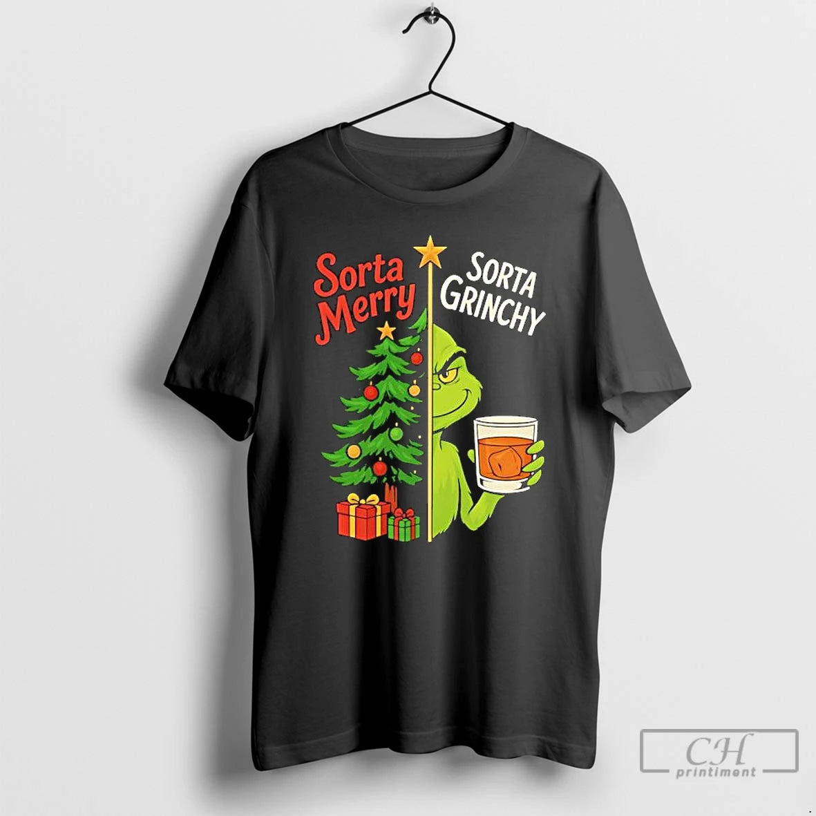 Classic Sorta Merry Sorta Grinchy Christmas T-Shirts, Hoodie, Sweatshirt | InkThreadWorks.com
