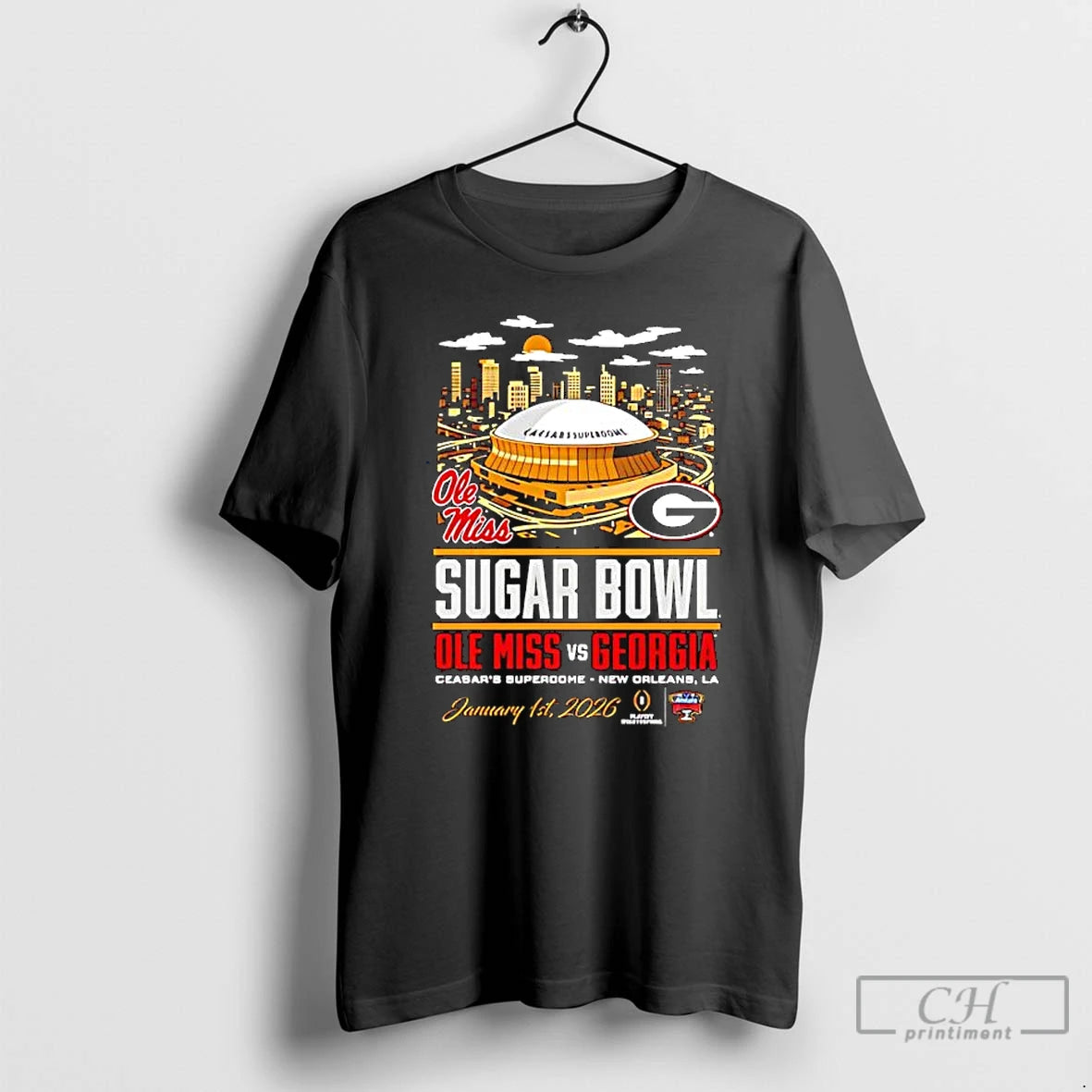 Classic Sugar Bowl Ole Miss Vs Georgia January 1st 2026 Stadium T-Shirts, Hoodie, Sweatshirt | InkThreadWorks.com