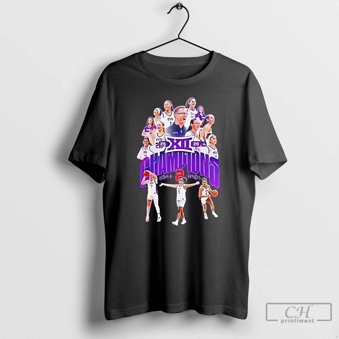 Classic Tcu Horned Frogs Womens Basketball Back To Back Big 12 Conference Champions T Shirts