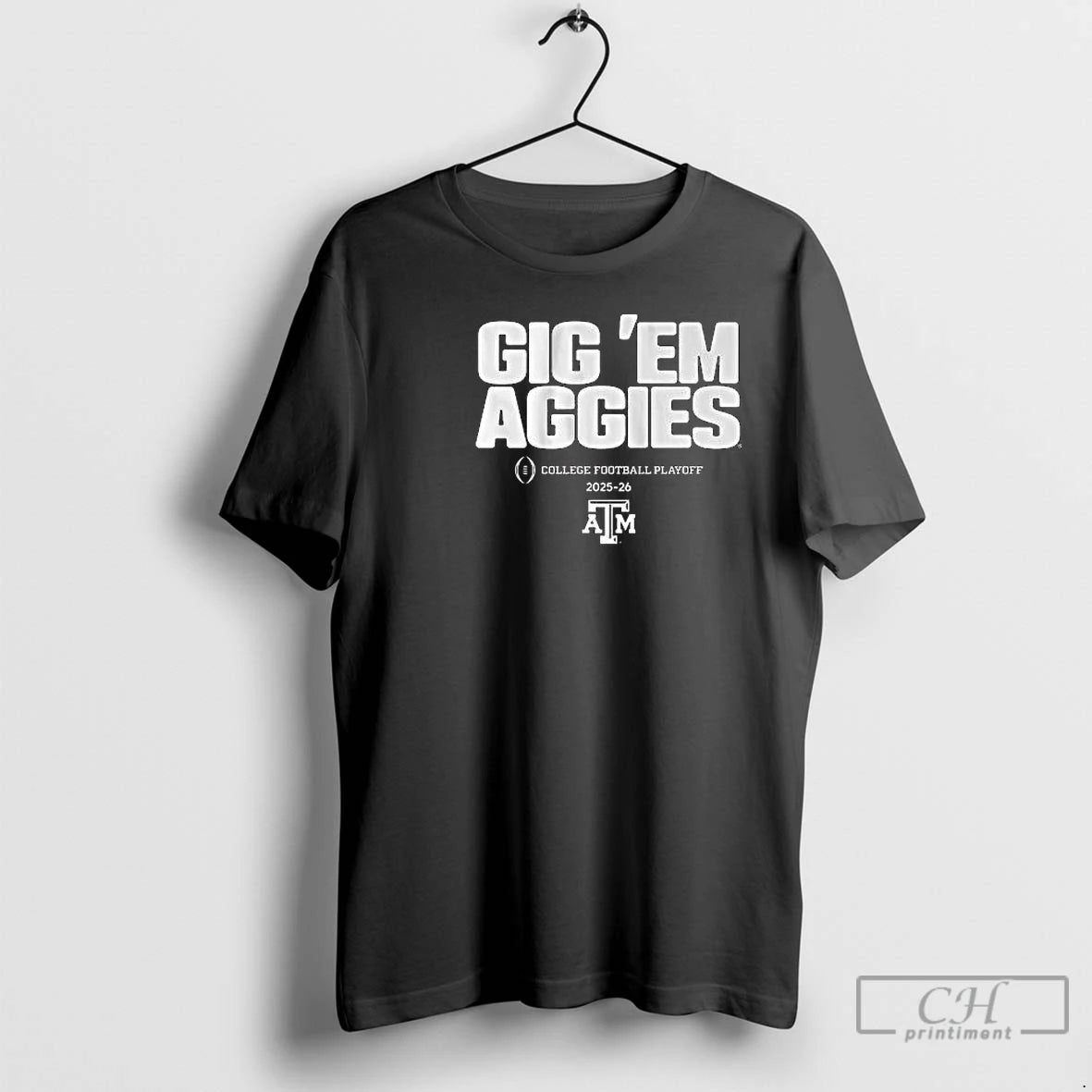 Classic Texas Am Football Gig Em Aggies Cfp Team Slogan 2025 2026 Circle Black T-Shirts, Hoodie, Sweatshirt